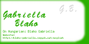 gabriella blaho business card